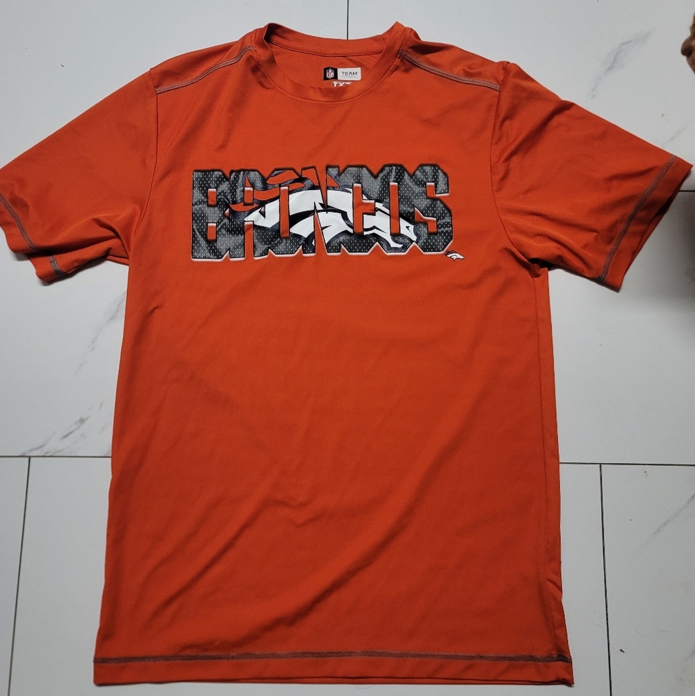Mens Orange Denver Broncos NFL Team Athletic T Shirt - size M